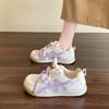 Fashion Women's Casual Shoes Round Toe Lace-up Flat Sole Mesh (Air Mesh) Women's Sports Shoes Dress Sport Fashion Zapatillas De Mujer