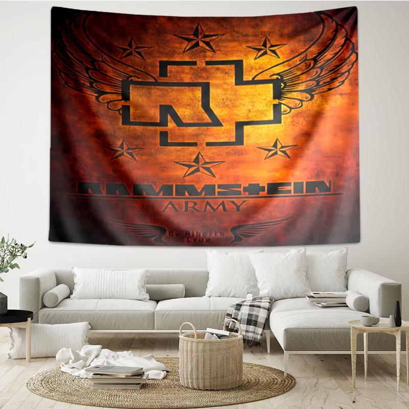Rammstein Tapestry, Wall Hanging Tapestry, Pattern Tapestry for Dorm Bedroom Living Room Wall Art Photography Backdrop