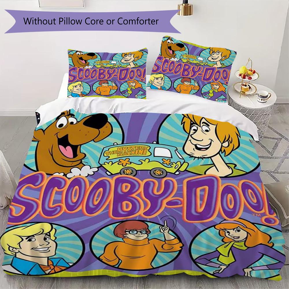 Halloween fantasy comedy adventure cartoon movie Scooby-Doo provides comfortable bedding covers and pillowcases for home use (without core) K15