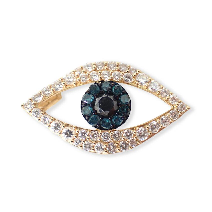 

[Used] K18YG Diamond/Colorless Blue/Black/Pendant Top/g495-27