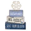 4Pcs Football Table Decorations Football Tiered Tray Decor Sport Game Centerpiece Sign Decorative Rugby Stack Block Gift for Fans Club Tailgate