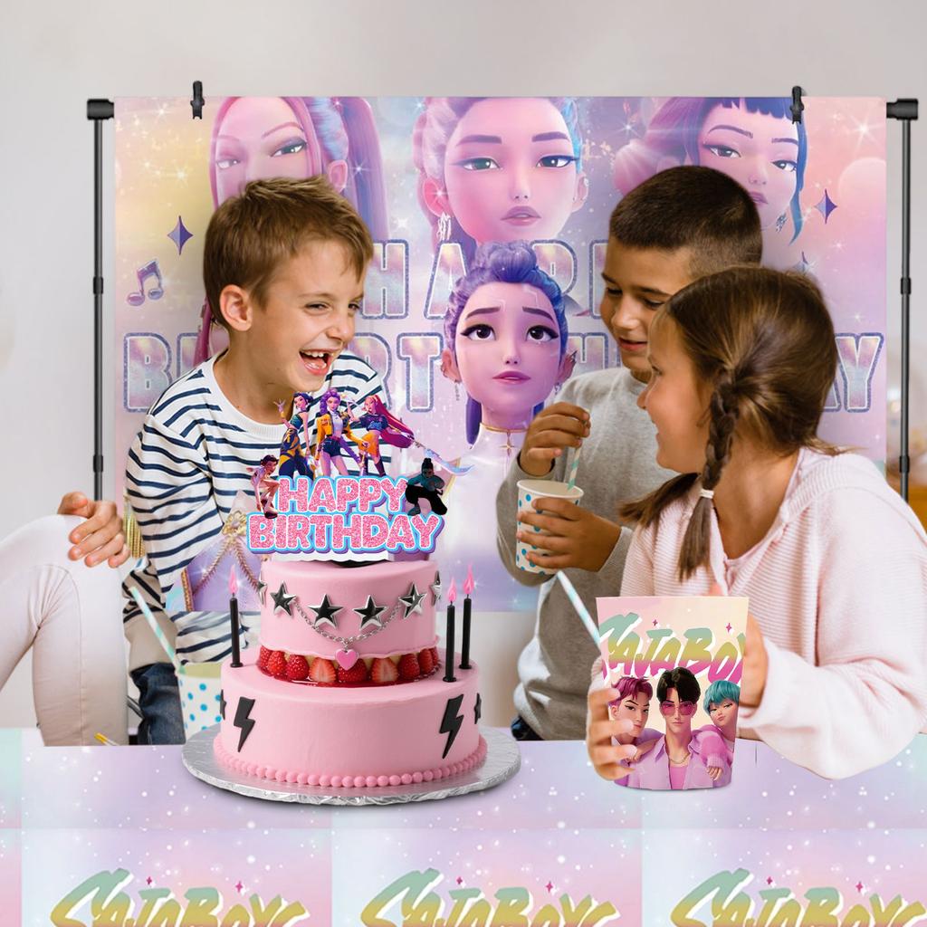 Tematické narozeninové party potřeby, Papírové talíře, Papírové kelímky, Dekorace, Nádobí