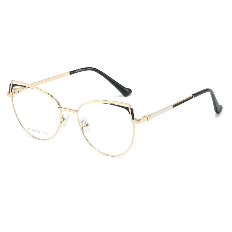 M European and American gold silk fashion trend retro ins lady beautiful flat glasses can be matched with myopia glasses