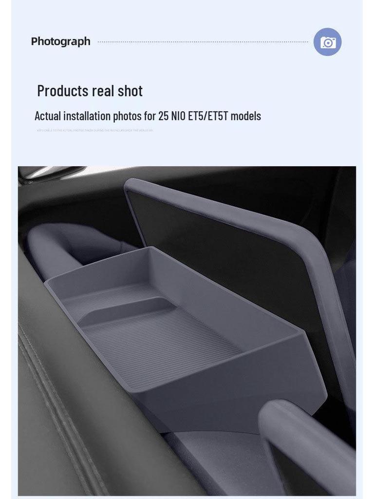 Silicone Pad for Nio ET5/ET5T: Behind Screen & Center Console Storage, Car Interior Decoration. Suitable for 25 Models.