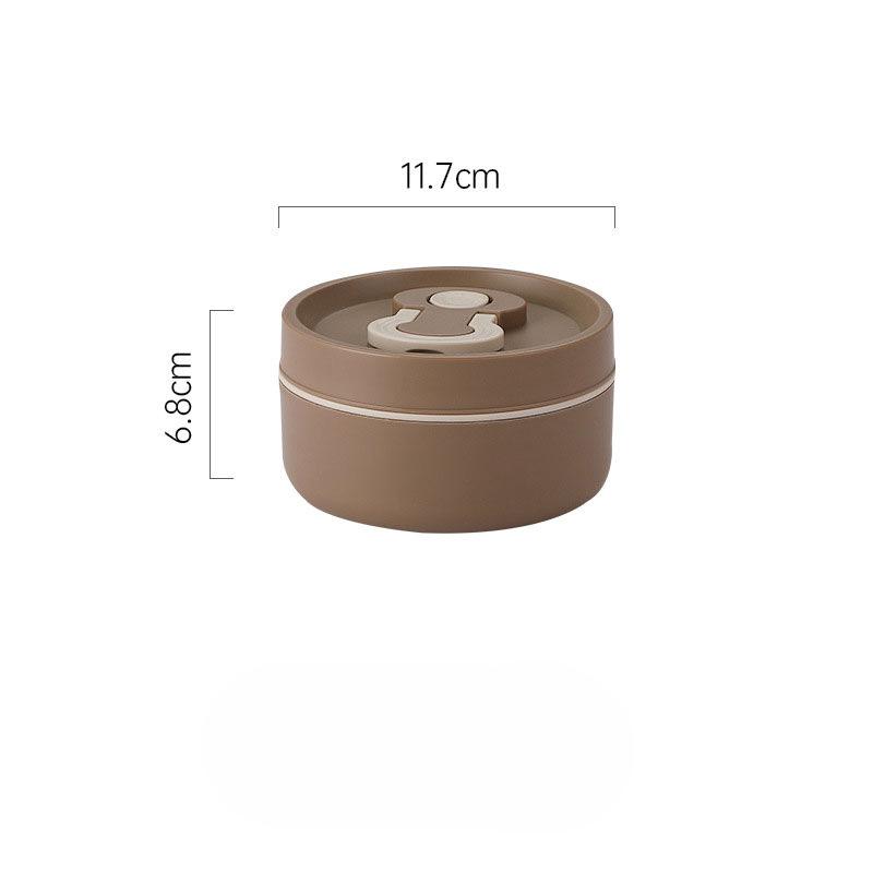 

Stainless Steel Insulated Lunch Box Portable Insulated Bucket for Delivering Meals Food-grade Lunch Box Double-layer Lunch Box Bag 350ml- No logo кавовий