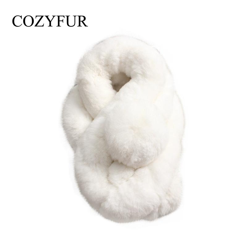 Rex Rabbit Hair Scarf Women's Autumn and Winter Korean Version Thickened Warm Plush Fur Scarf Mao Mao Collar Real Hair