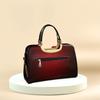 Gradient Color 3D Applique Glossy Patent Leather Shoulder Tote Crossbody Bag