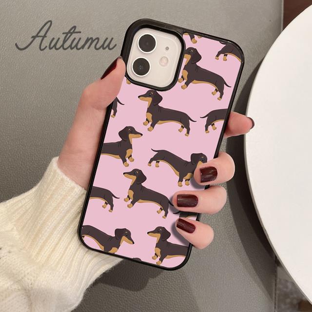 

Чехол для телефона с таксой, докси, цветком, щенком для iPhone 11 12 13 14 Pro Max mini XR XS SE 2020 6S 7 8 Plus Samsung S21 S22 Samsung S22ultra