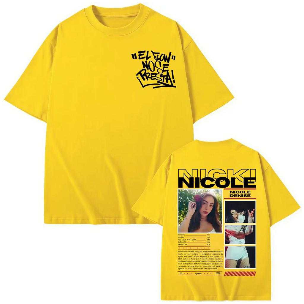 Rapper Nicki Nicole Tour T-shirts Men Women Clothing Hip Hop Fashion T Shirts Summer Casual Loose Cotton T-shirt