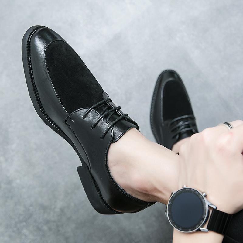 Leather Men Fashion Oxfords Shoes Male Comfortable Business Shoe Lace-Up Classic Men Shoes for Wedding All-match Male Footwear