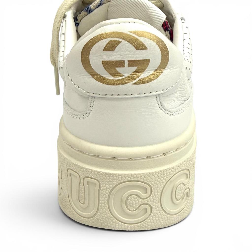 Excellent GUCCI sneakers Logo design, GG pattern, lace-up leather 35 670408 Used