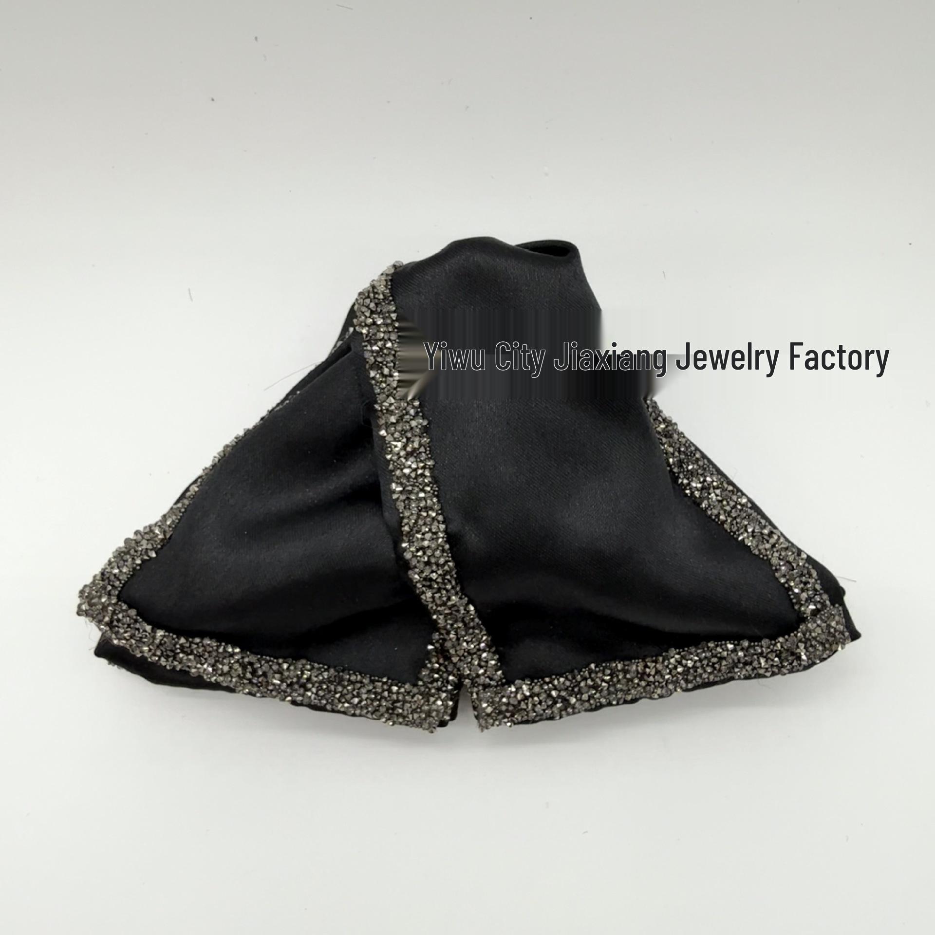 Audrey Hepburn Satin Rhinestone Bow Shark Hair Clip