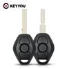KEYYOU 10PCS Coque de clé à distance à 3 boutons de rechange pour BMW Série 3 5 7 Z3 Z4 X3 X5 M5 325i E38 E39 E46