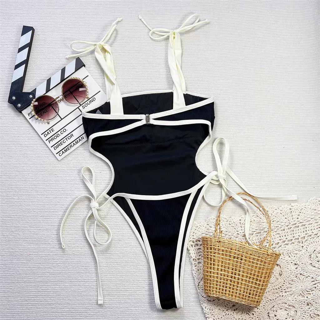 Kanallı Askılı Mini Mikro Tanga Kadın Mayo Tek Parça Mayo Kadın Yüksek Kesim Bacak Pedli Mayo Banyo Kıyafeti Yüzme