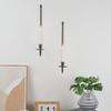 Elegant Black Metal Wall Sconces Set of 2 Candle Holders for Living Room Hallway Decors Iron Hanging Wall Candlestick