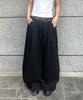 FUZZY SCAN Camo Waist Curved Balloon Pants Black