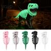 Night Walking Reflective Pet Apparel Glow In The Dark 3D Dinosaur Skeleton Costume, Plush Halloween Cosplay Outfit for Cats Dogs, Luminous Dino