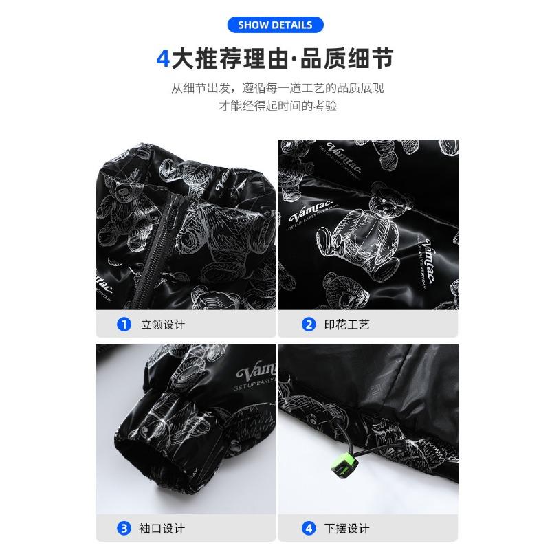 2025 New Winter Men's Cotton Jacket Men's Casual Cotton Jacket Double-sided Couple Warm Duck Cotton Coat Trendy Cotton Clothes