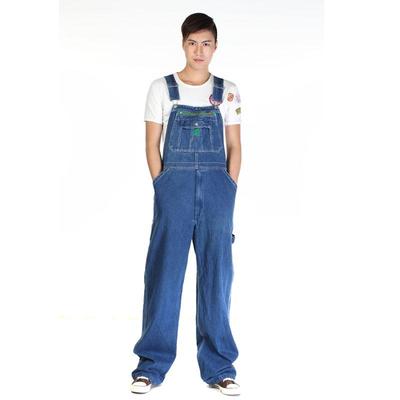 Men's Denim Overalls Men's Overalls Jumpsuit Large Size Strap Straight Pants