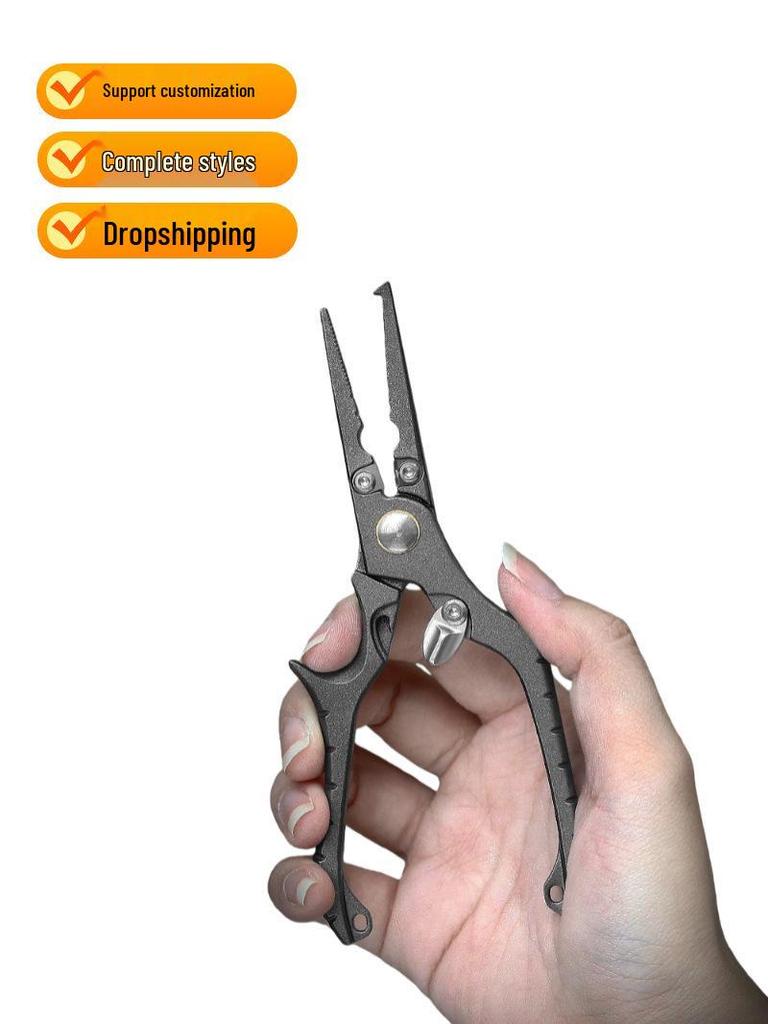 Stainless Steel Multifunctional Fishing Pliers & Hook Remover with Fish Gripper