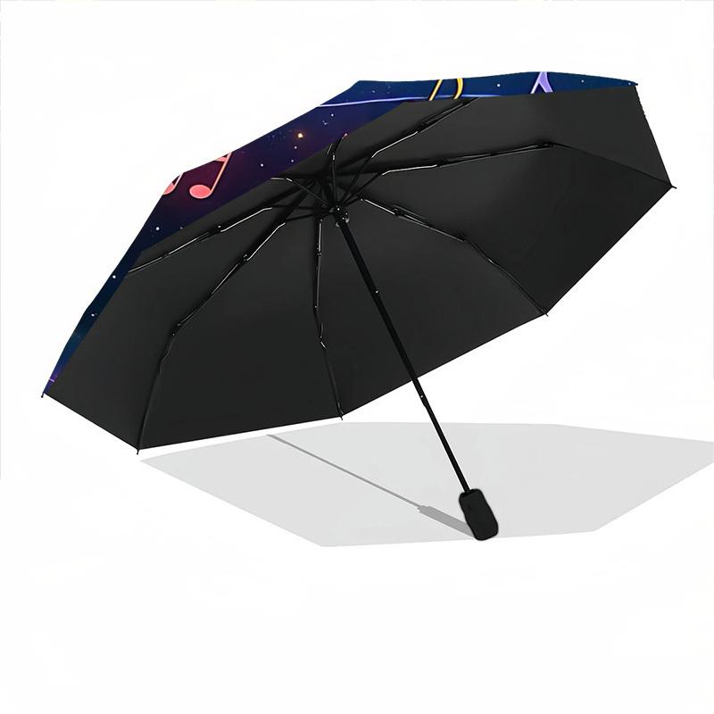 1pc Musical Notes Folding Umbrella | Elegant Design, Fashionable Accessory, Durable Construction, Sturdy Ribs Yy251107100