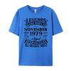 45th Birthday Legend Born In November 1979 45 Yrs Old Luxury T Shirt Designer Clothes Unisex Black Graphic T Shirts Meme Tshirt