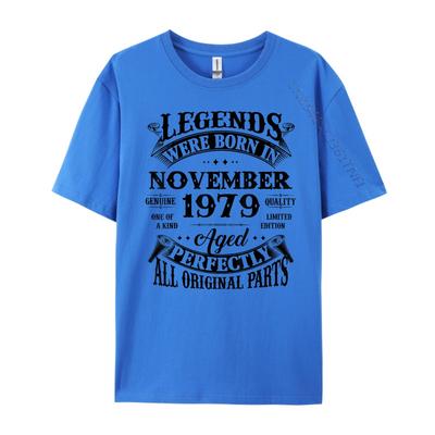 45th Birthday Legend Born In November 1979 45 Yrs Old Luxury T Shirt Designer Clothes Unisex Black Graphic T Shirts Meme Tshirt