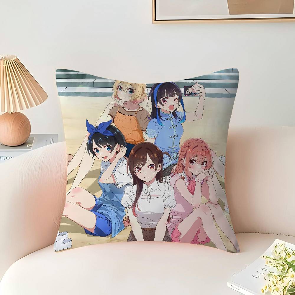 Anime R-Rent-A-Girlfriend Pillow Cushion Cover Pillowcase Living Room Sofa Home Decor Customized