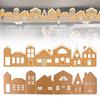 Christmas Village Display Foldable with String Lights LED Lighted Gingerbread House Christmas Decor for Home Decor Holiday