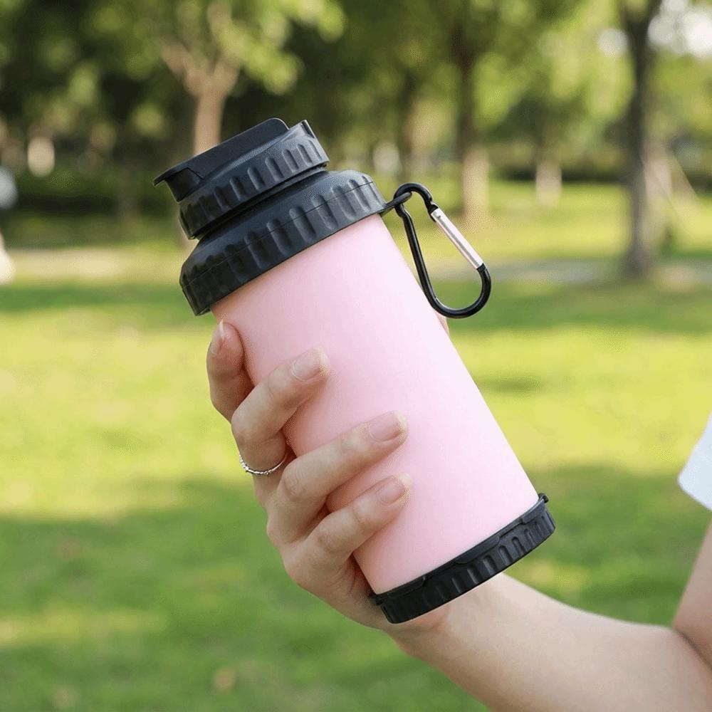 Portable Sports Water Flask Collapsible Fitness Drinking Cups Silicone Folding Water Bottle Travel