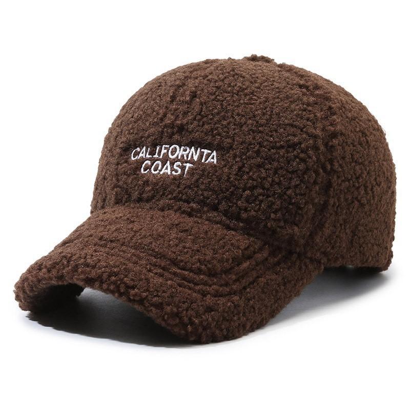 Fashion Autumn and Winter Embroidered Letter Versatile Duck Tongue Hat Women Thickened for Keep Warmth Adjustable Baseball Hat
