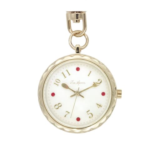 Tea Spoon Sweets Charm Pocket Watch N03424A-0 WH Women's