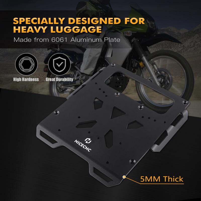Rear Luggage Bracket Rack Carrier Plate Kit For Kawasaki KLR650 KLR 650 2008-2018 2009 2010 2011 2012 2013 2014 2015