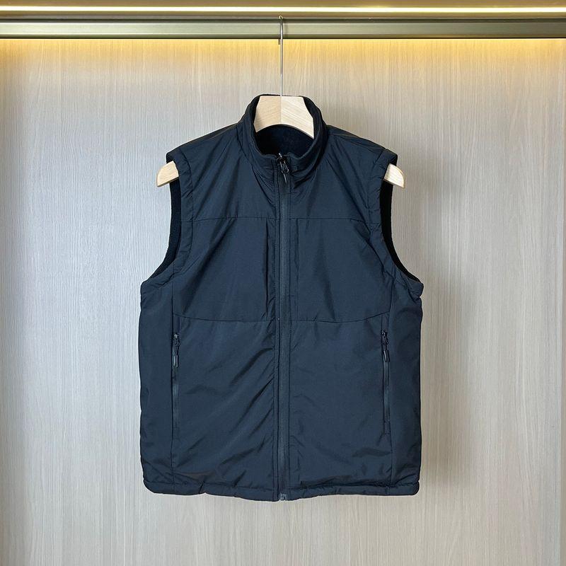 Original Foreign Trade Surplus Autumn and Winter Reversible Men's Thickened Windproof Fleece Warm Vest Jacket