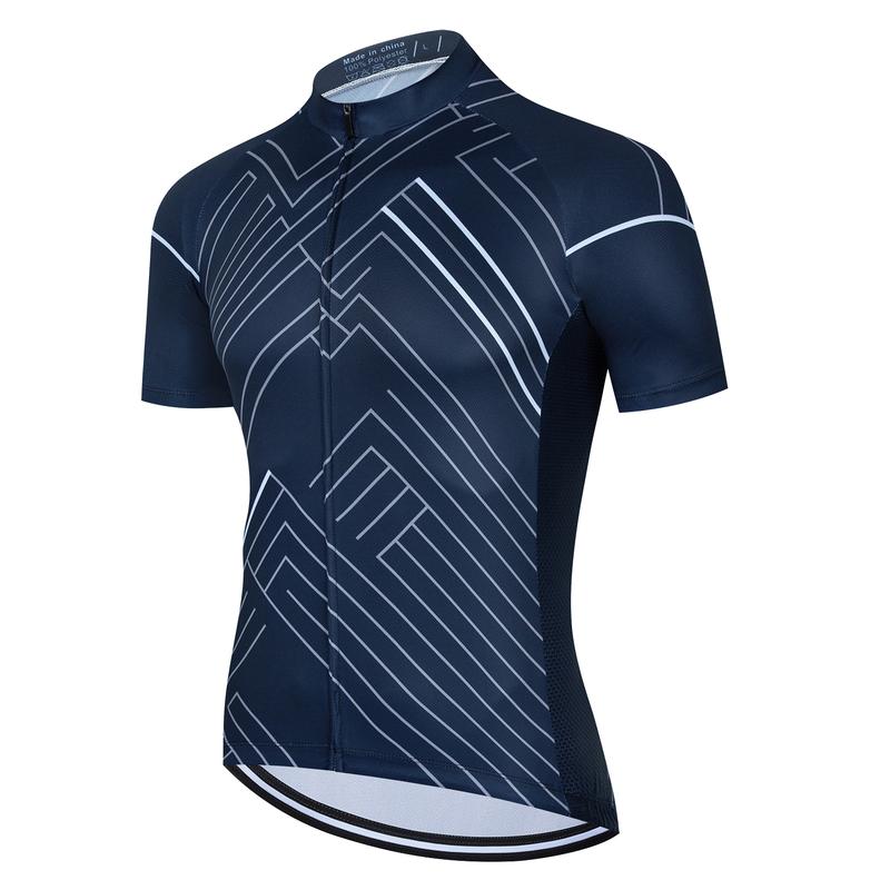 2025 klassisches schwarzes Herren-Radtrikot Radsport Rennen Tops Kurzarm Kleidung Radfahrer Trikot Sommer Fahrrad Wear