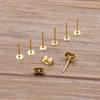 50-100 Stück 2 Farben Edelstahl Ohrstecker Leere Stiftbasis Pins Mit Verschluss Ohrrücken Für DIY Schmuckherstellung