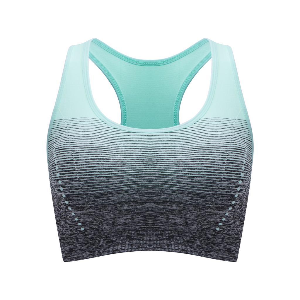 Sports Bra High Stretch Breathable Top Fitness Women Padded for Running Yoga Gym Seamless Crop Bra Gradient Sport Bra