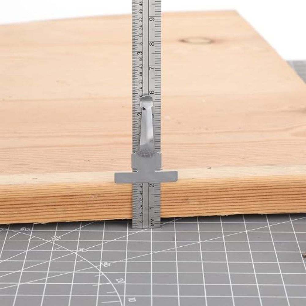 Detachable Clip Stainless Steel Ruler Accurate Scale Measuring Gauge Pocket Ruler  Sewing Craft