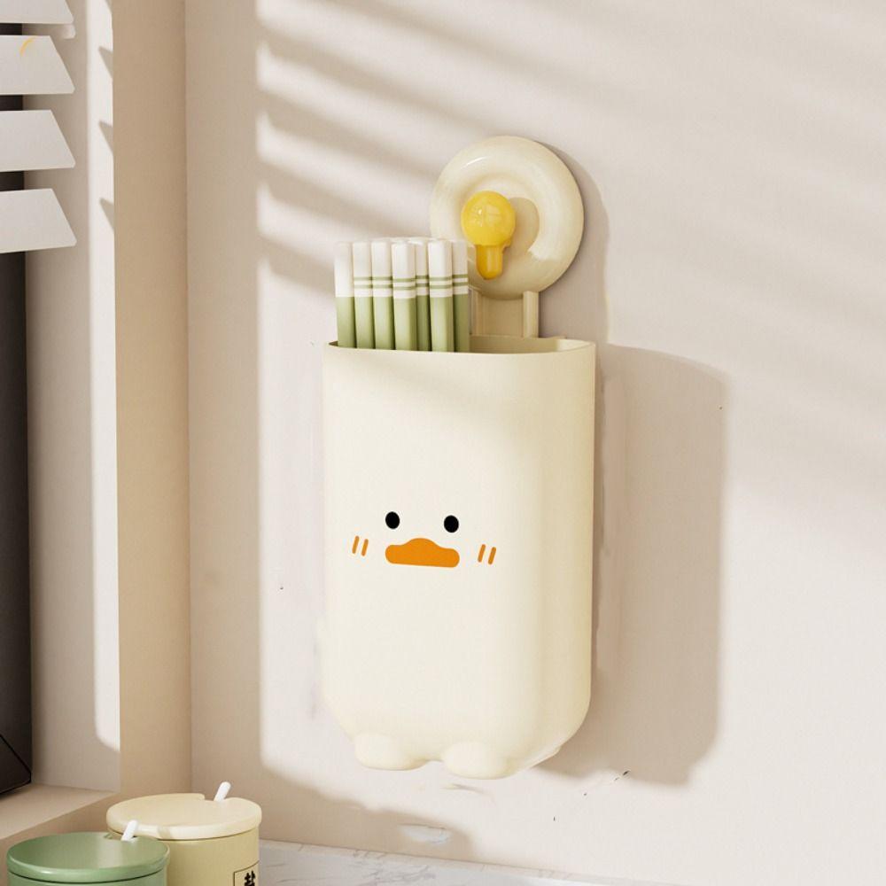 Organizer Tableware Storage Rack With Suction Cup Spoon Holder  Household