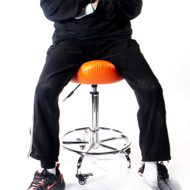 Banco Giratório de Sela com Encosto - Cadeira Minimalista para Uso em Salão, Laboratório ou Barbearia