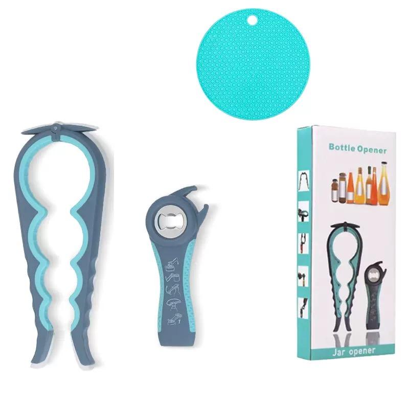 HOMZY Can Opener Multi Functional Four In One Beverage Bottle Opener Cap Twister Four Position Can Opener Anti Slip Cap Twister