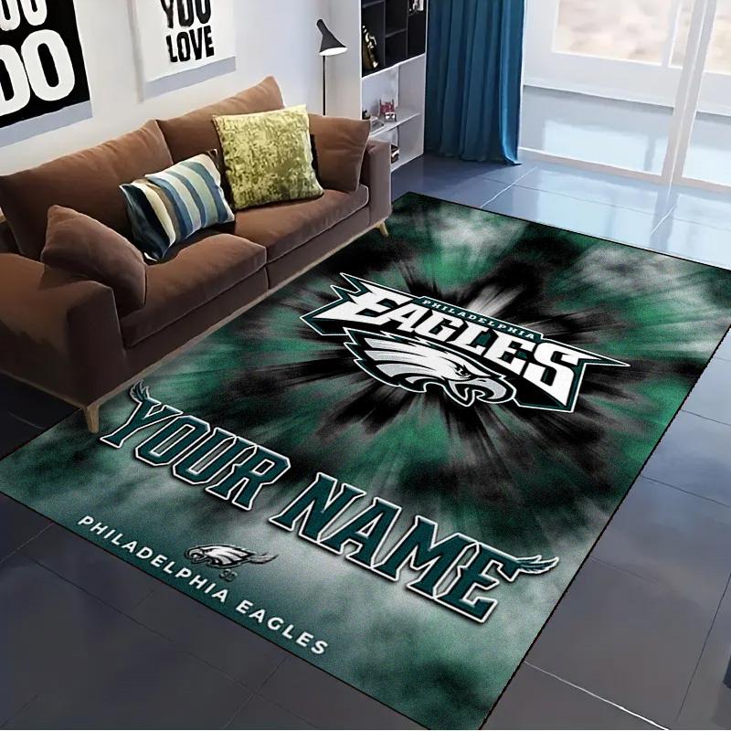 Name Custom Philadelphia Eagles Carpet Rug for Living Room Bedroom Home Sofa Decoration,Kids play Non-slip Floor Mat
