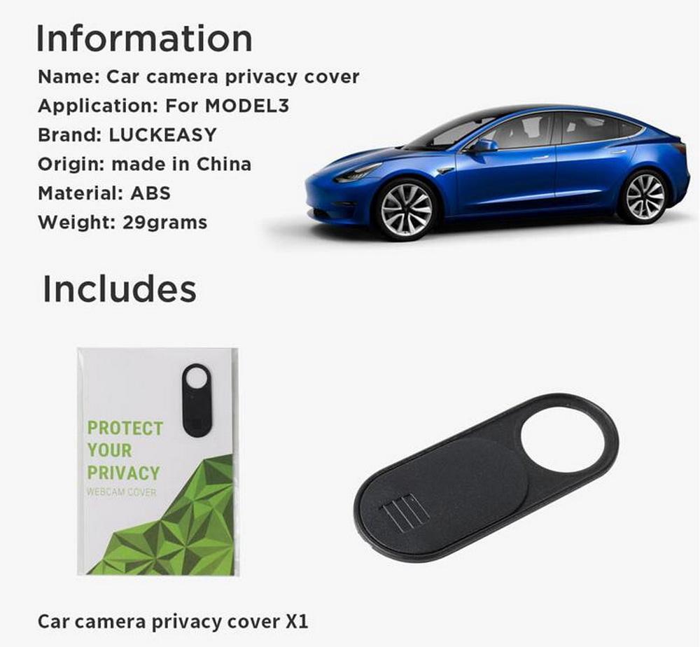 For Tesla Model Y Juniper 2025 Model 3 Highland 2025 Car Camera Cover Ultra-Thin Webcam Slide Blocker Privacy Protector Sticker