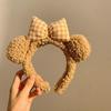 1Pc Women  Bow Bear Ears Plush Hair Band Wash Face Cartoon Kid Headband