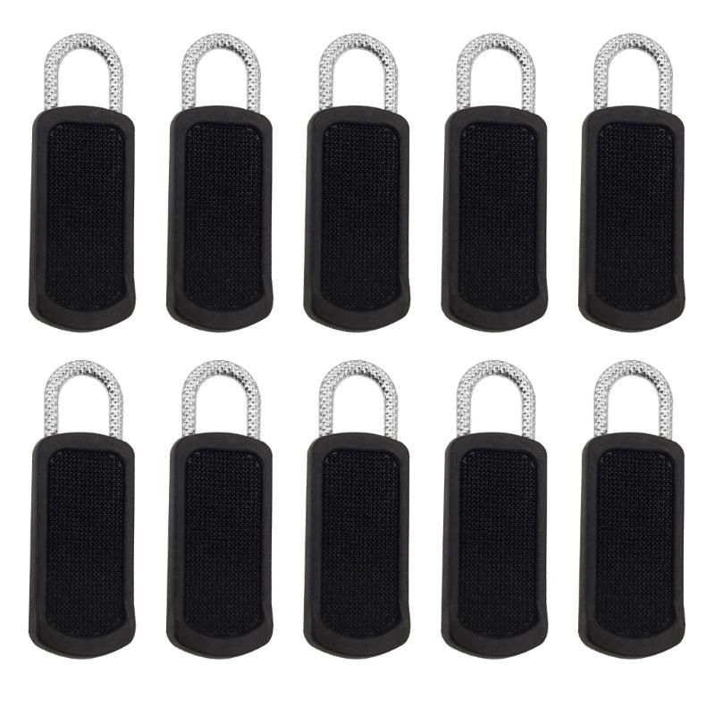 

10Pcs Zippers Pull Replacements Detachable Zippers Pull Repair Set for Luggage Boot Jeans Purse Clothes Backpacks 1 чёрный