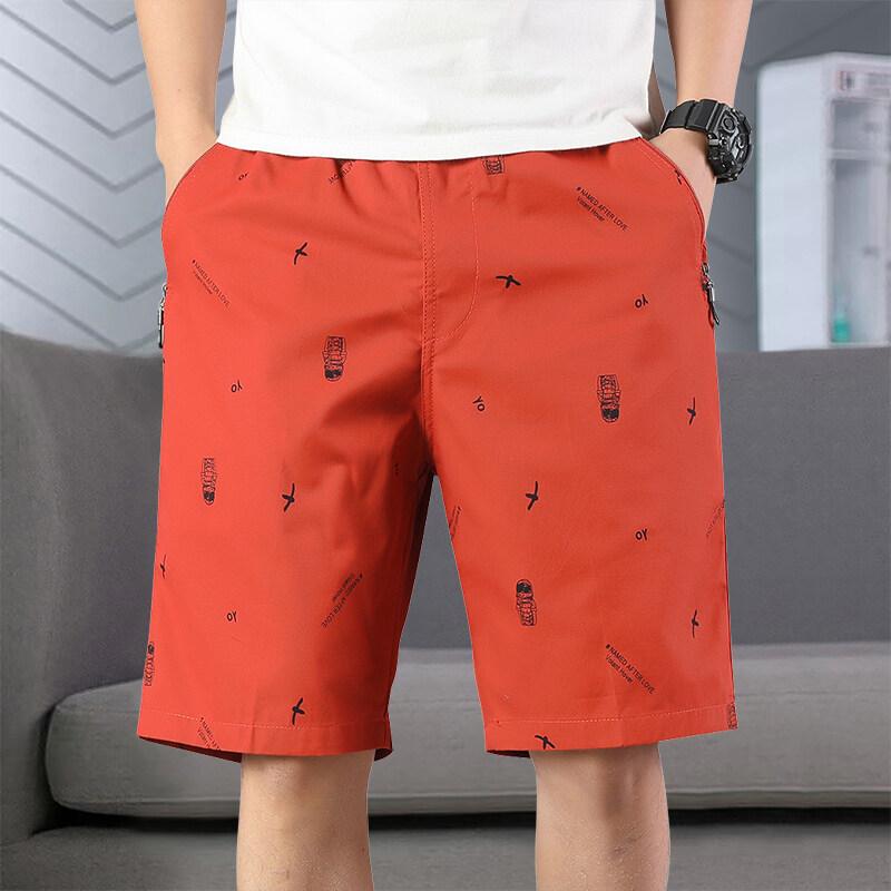 Men's Light Weight Beach Shorts Summer Casual Sweat Shorts Baggy Sports Wide Leg Print Gym Running Shorts