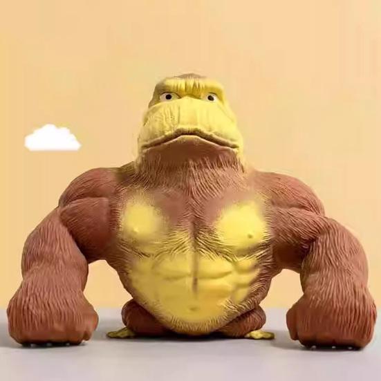 Yangyizhi Stress Relief Gorilla Squeeze Toy, Slow Rising Orangutan Fidget Anxiety Reduction Animal Shape Sensory Toy for Kids Adults