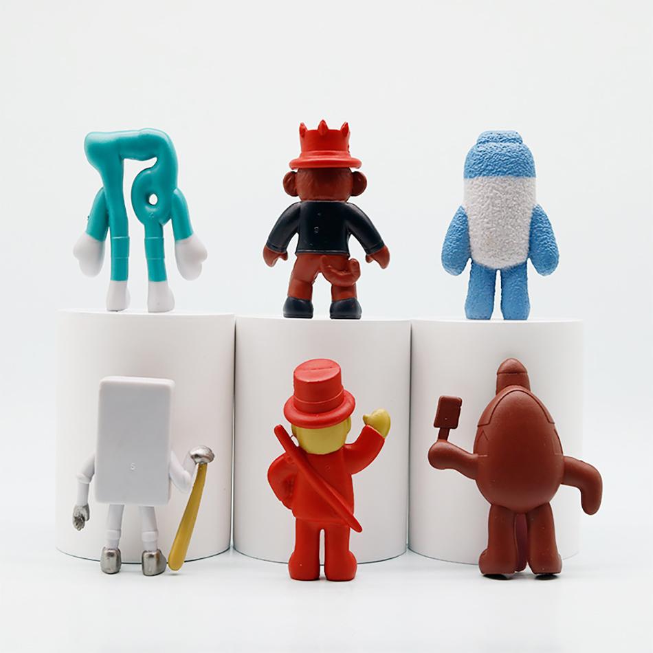 6Pcs/Set Steal A Brainrot Anime Figurine Cute Model Collection Statue Desk Decoration Ornaments Fans Kid Christmas Gift