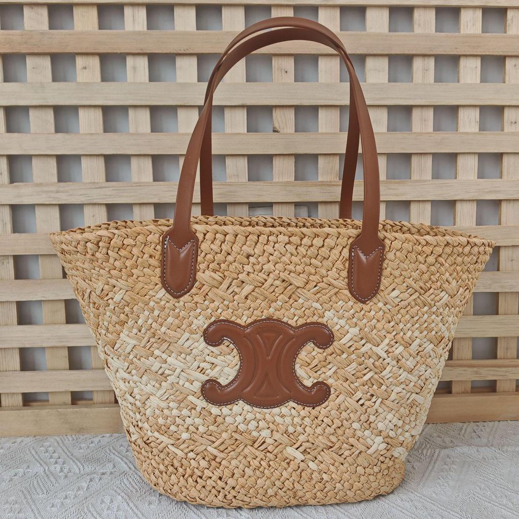 French Straw Bag: Large Capacity Seaside Casual Vacation Shoulder Bag for Ladies - Ideal for Shopping and Leisure