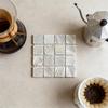 Table Coasters Mother Of Pearl Square Desk Pad 3.35 Inches Modern Coasters For Tea Wedding Bar Outdoor Home Coffee Drinks